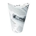 Packnwood 8 oz Happy Fries Newsprint Closable Perforated Snack Cup, 2.36 x 4.7 in. 210TPASK12